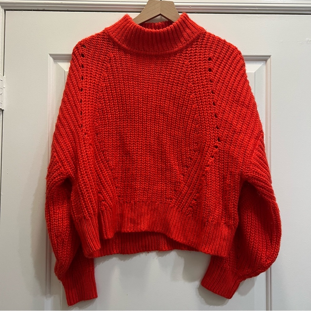 H&M Vibrant Red Turtleneck Sweater